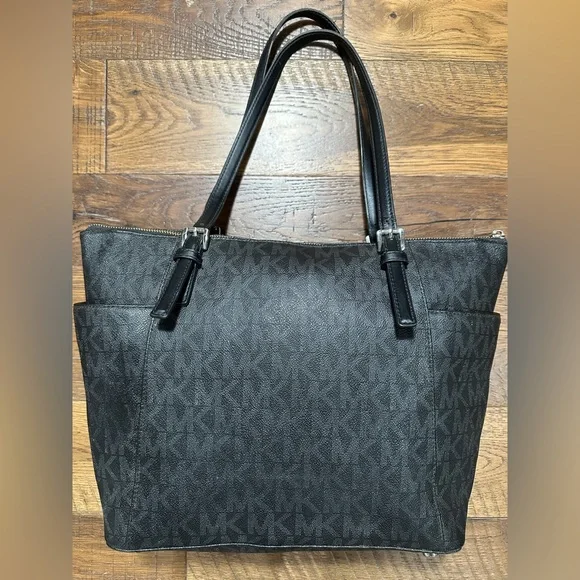 Michael Kors Black Monogram Tote - Picture 4 of 13